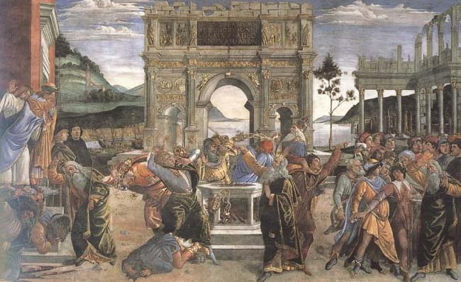 Sandro Botticelli Punishment of the Rebels Sweden oil painting art
